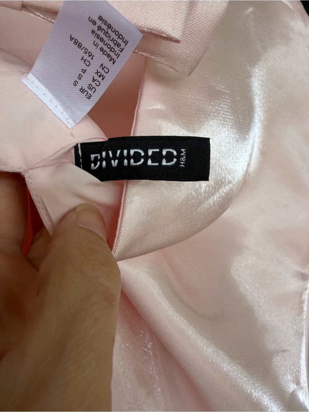 H&M Divided Light Pink Sleeveless Mini Shift Dress with Bow Detail Like New - Picture 3 of 10